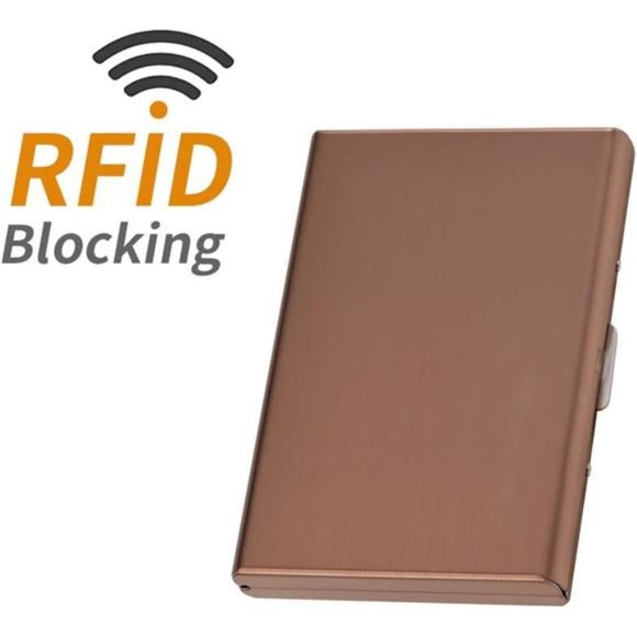 RFID Credit Card Holder Metal Wallet Stainless Steel Credit Card Protector Case - Picture 3 of 7